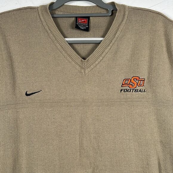 🏈⛳️🏌️‍♂️ Vintage OKLAHOMA STATE COWBOYS Nike Golf Sweater Vest Sz Lg - EUC - Picture 2 of 6